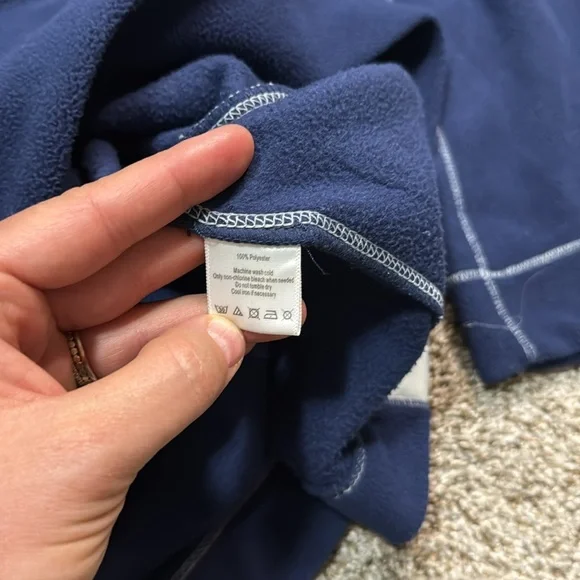 ALO YOGA Women's 1/4 Zip Fleece Pullover Sweater Size XXL In Blue - Picture 8 of 8